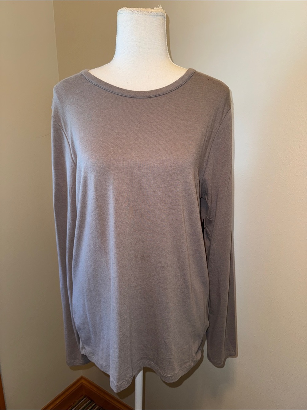 NWT Women’s Rachel Zoe Gray/Tan Long Sleeve Crewneck Top - XL